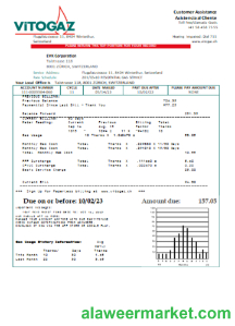Vitogaz Switzerland AG utility business bill SCR